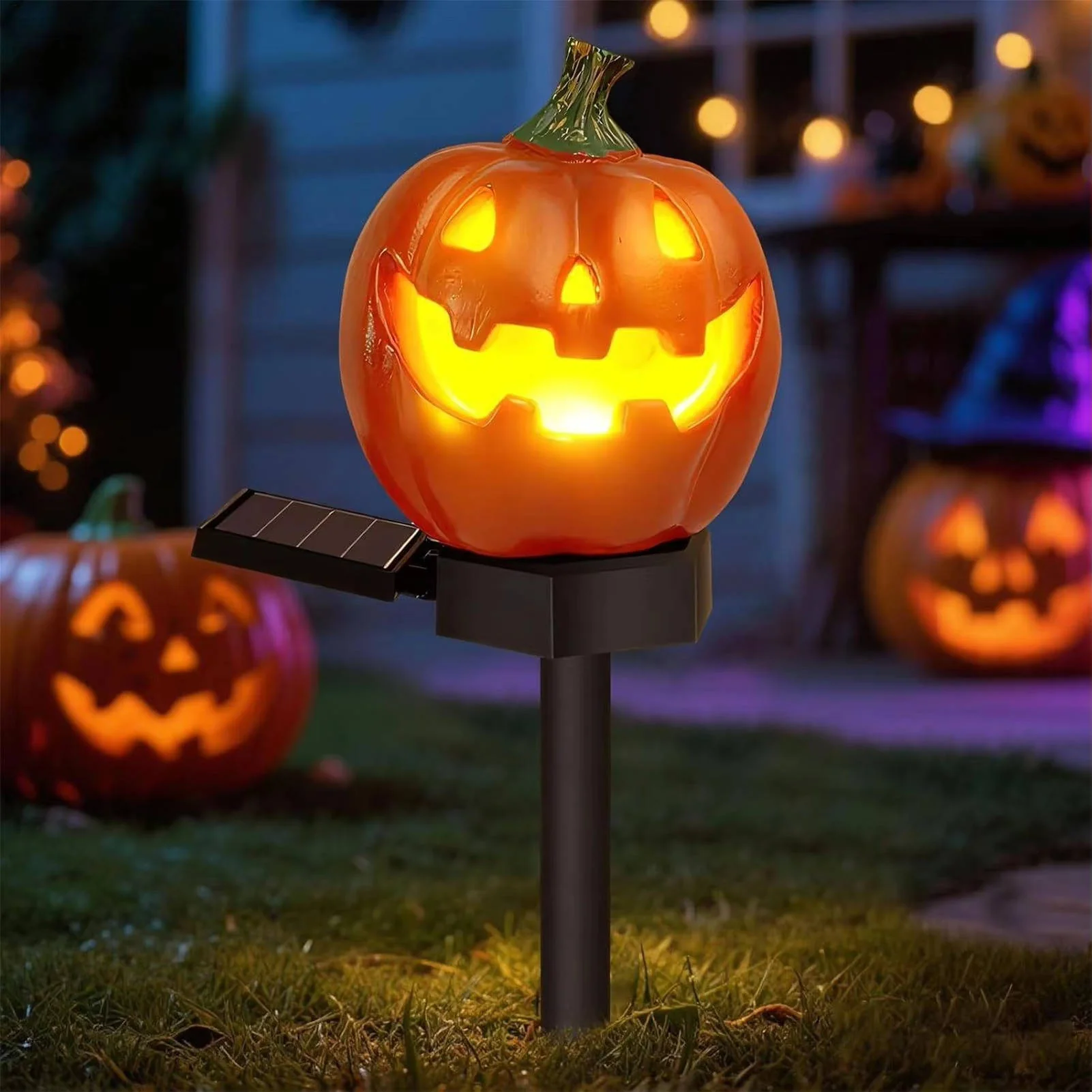 Light Up Pumpkin Decor Halloween Pathway Lights - Image 2