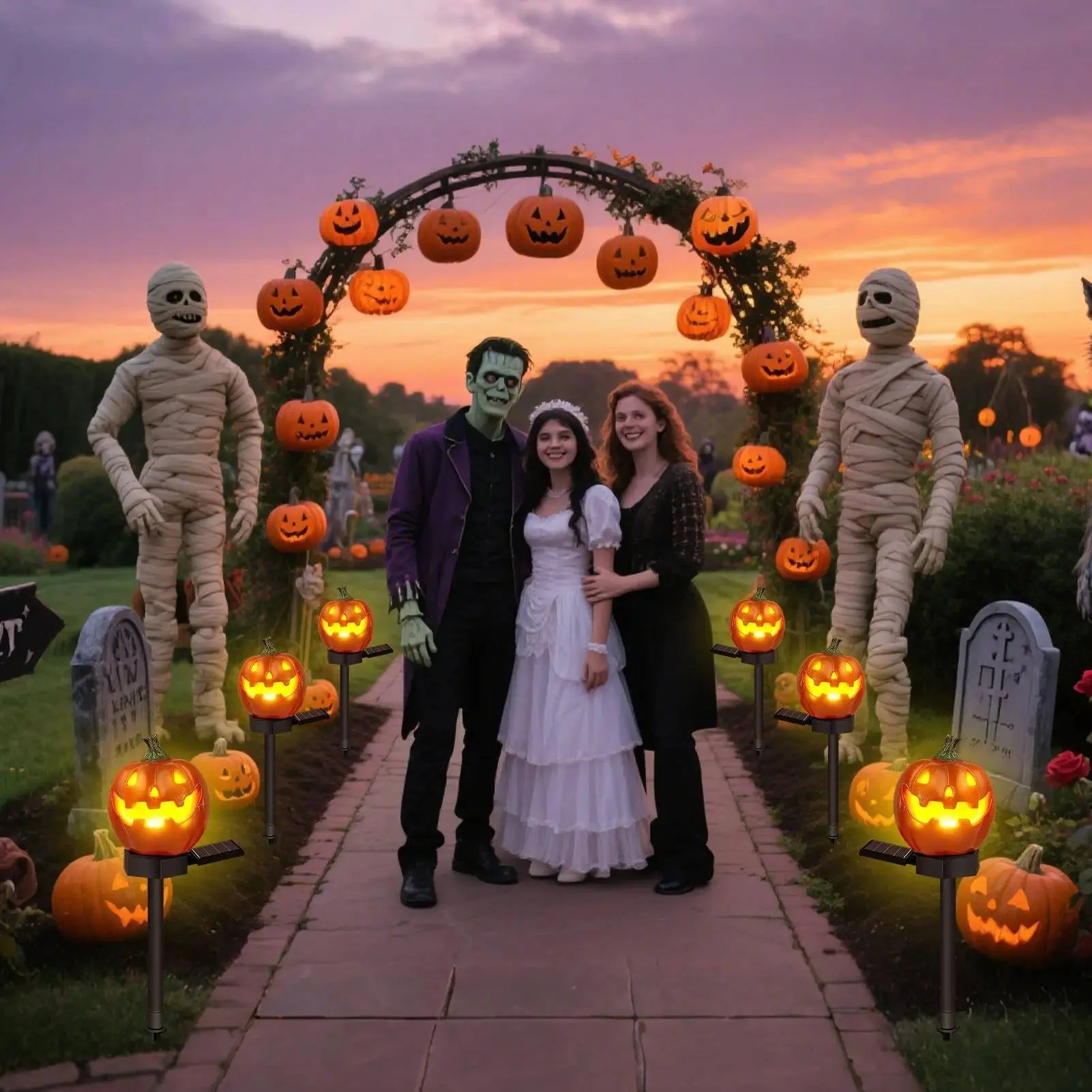 Light Up Pumpkin Decor Halloween Pathway Lights - Image 3
