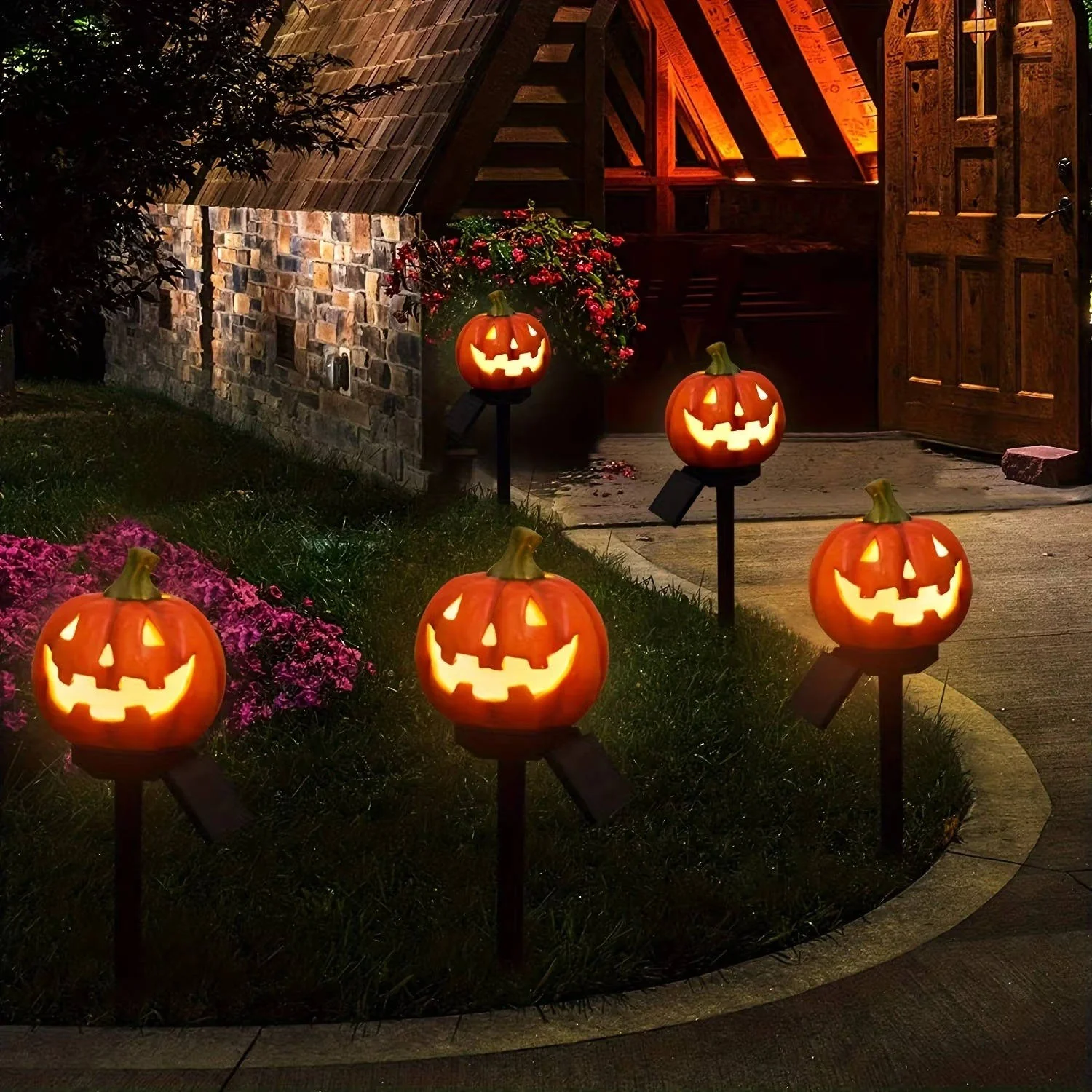 Light Up Pumpkin Decor Halloween Pathway Lights - Image 6