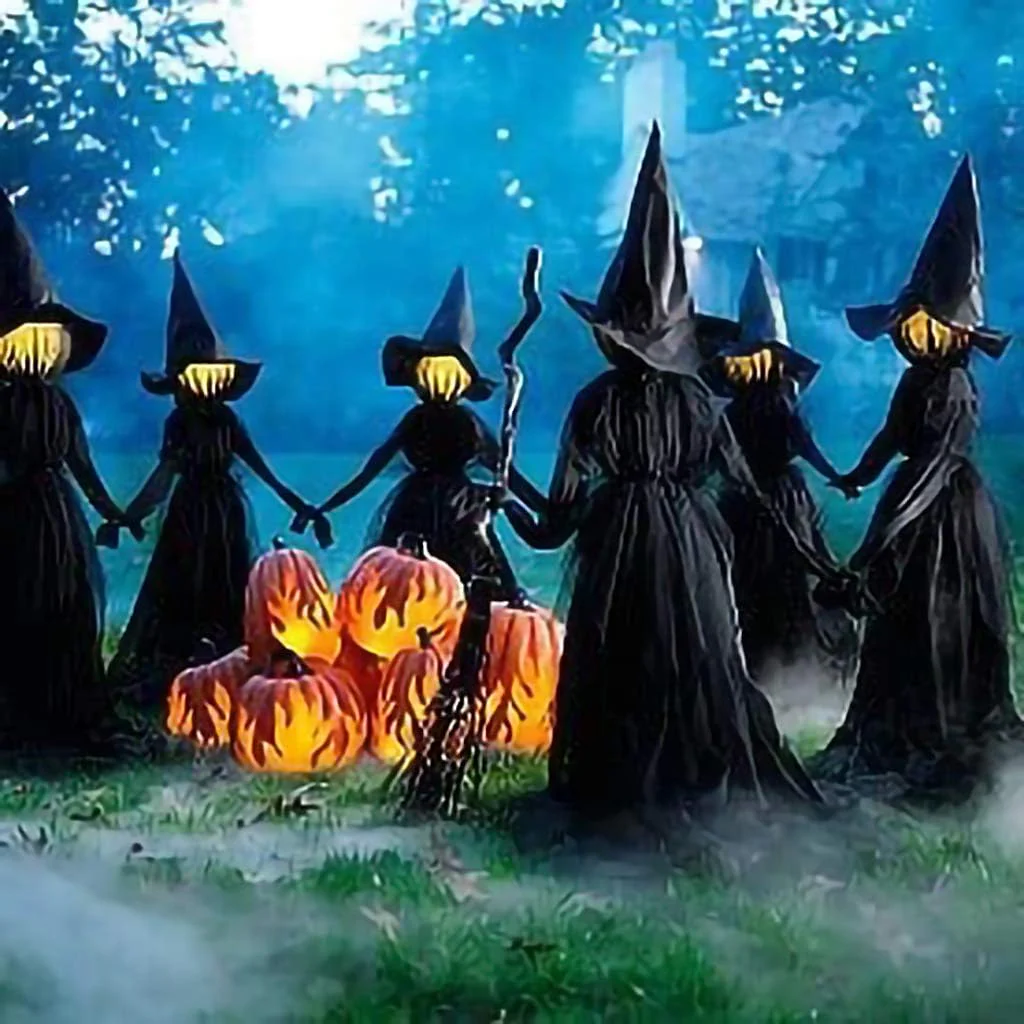 Lighted Halloween Witch Stake - Halloween Witches Decor - Image 5