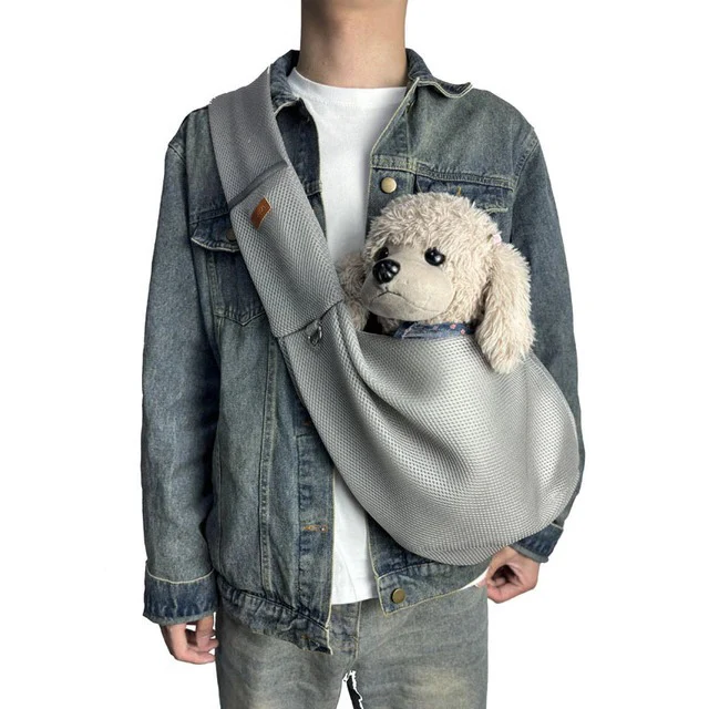 Lightweight & Breathable Crossbody Dog Sling Shoulder Bag - Image 4