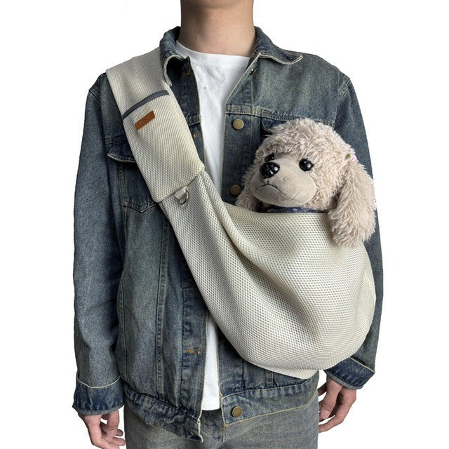 Lightweight & Breathable Crossbody Dog Sling Shoulder Bag - Image 5