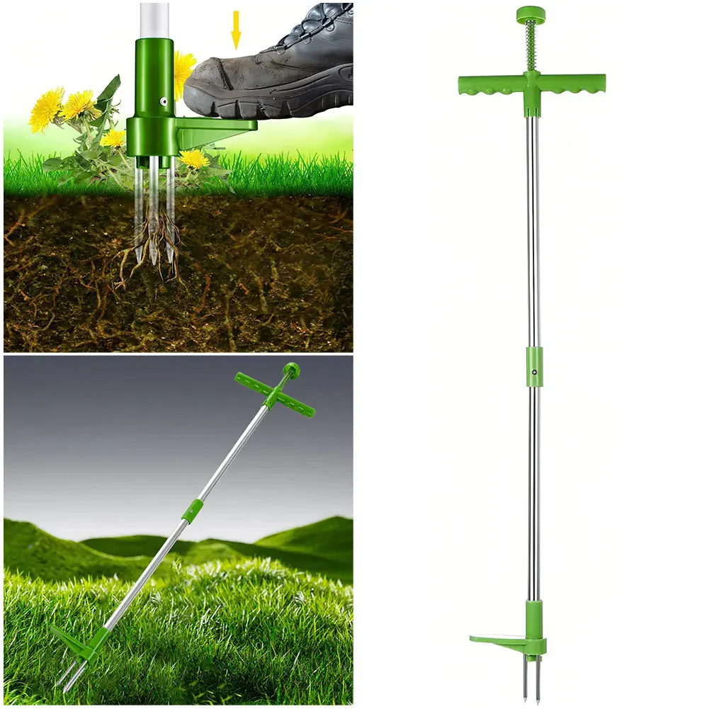 Long Handle Weed Puller Tool with Foot Pedal & Claw Design - Image 3