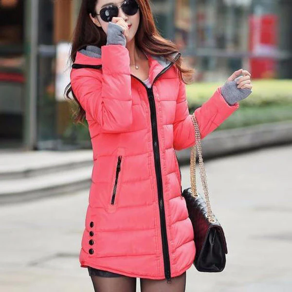 Long Quilted Coat For Women - Image 2