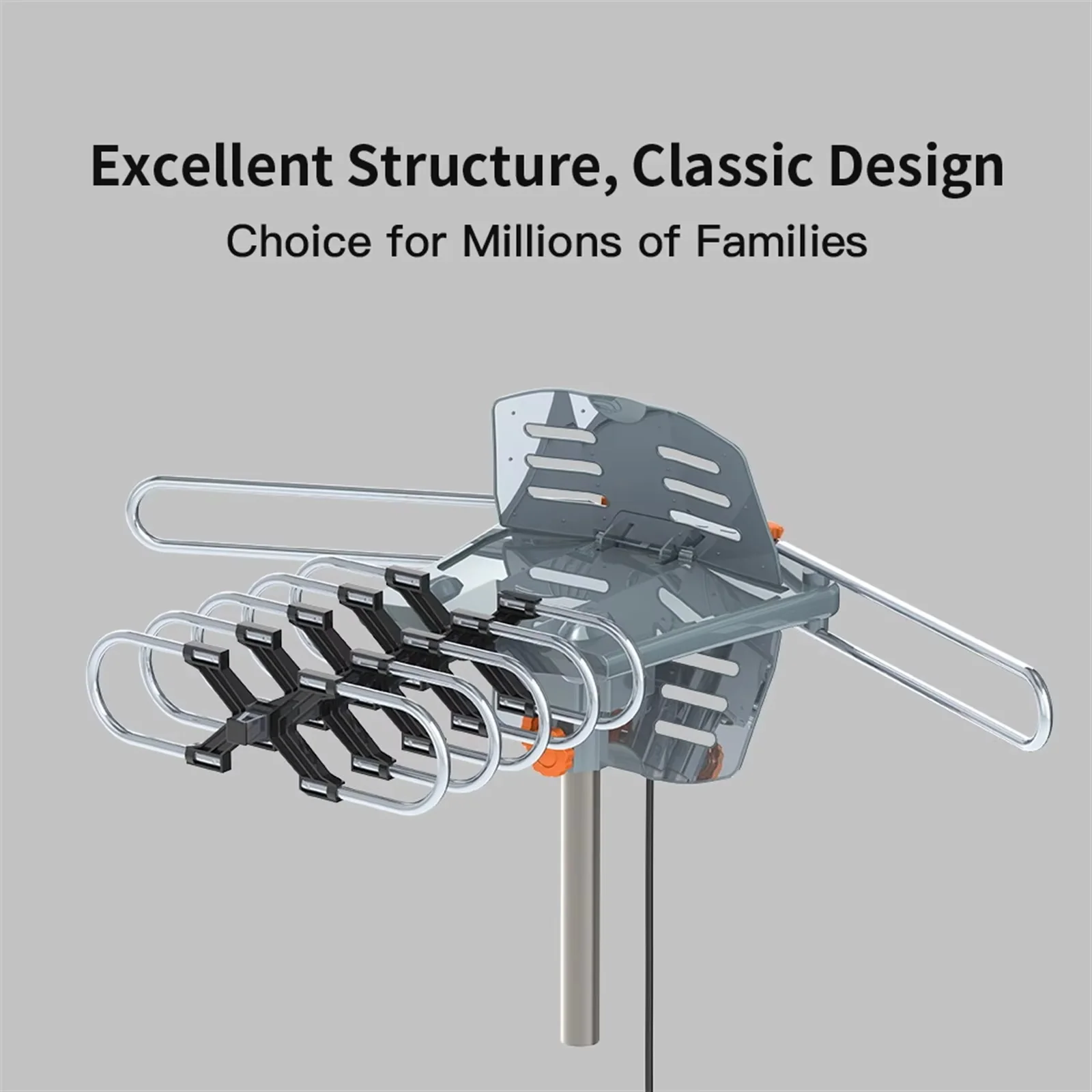 Long Range Digital HD TV Antenna With Full 360 Directional Motor And Mounting Pole - Image 2