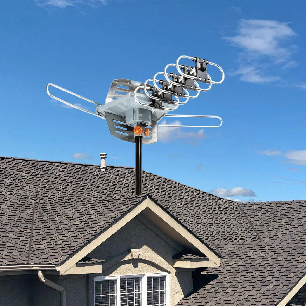 Long Range Digital HD TV Antenna With Full 360 Directional Motor And Mounting Pole - Image 3