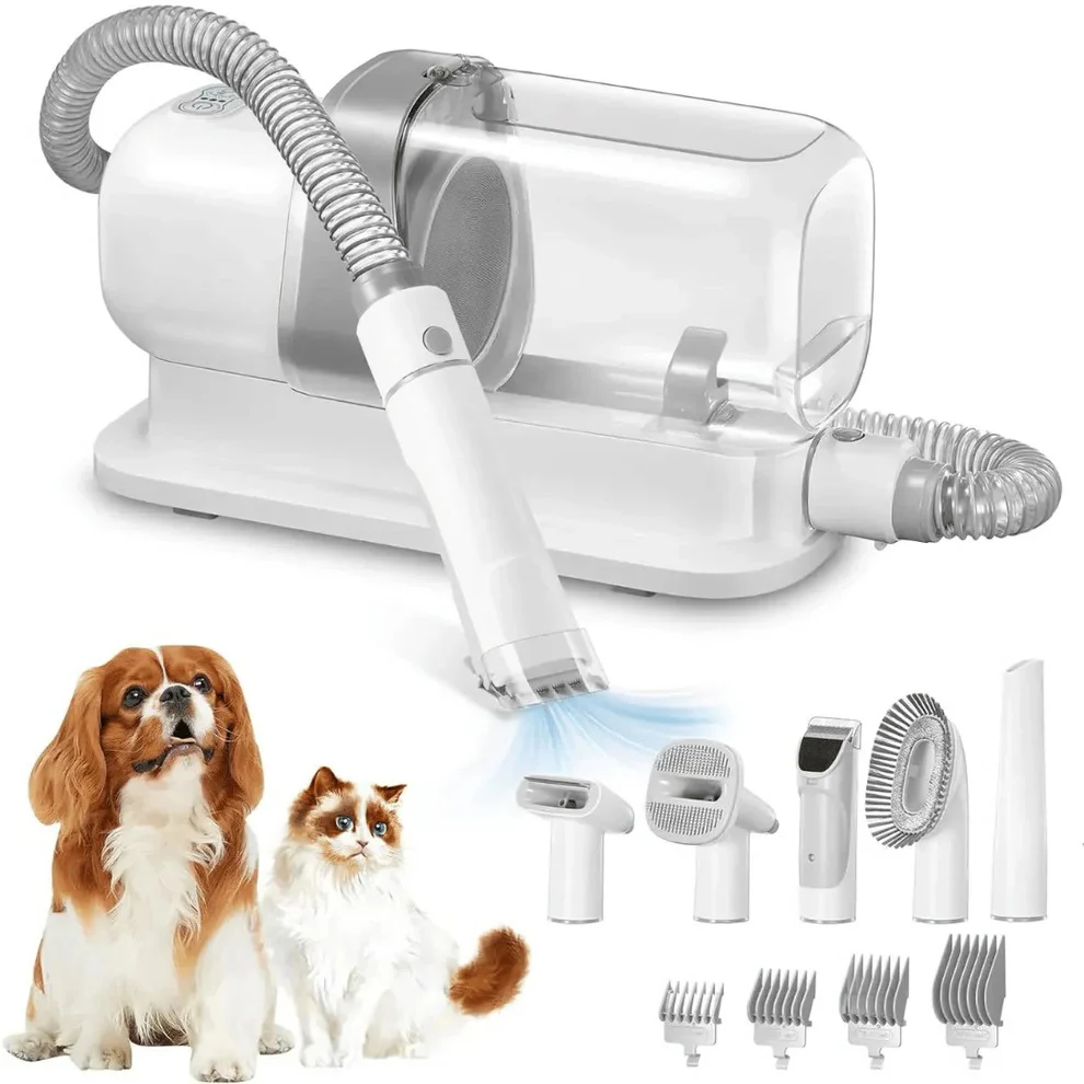 Low-Noise Dog Grooming Vacuum with Full Pet Hair Clippers & Brush Kit | Large 77.7oz Capacity - Image 2