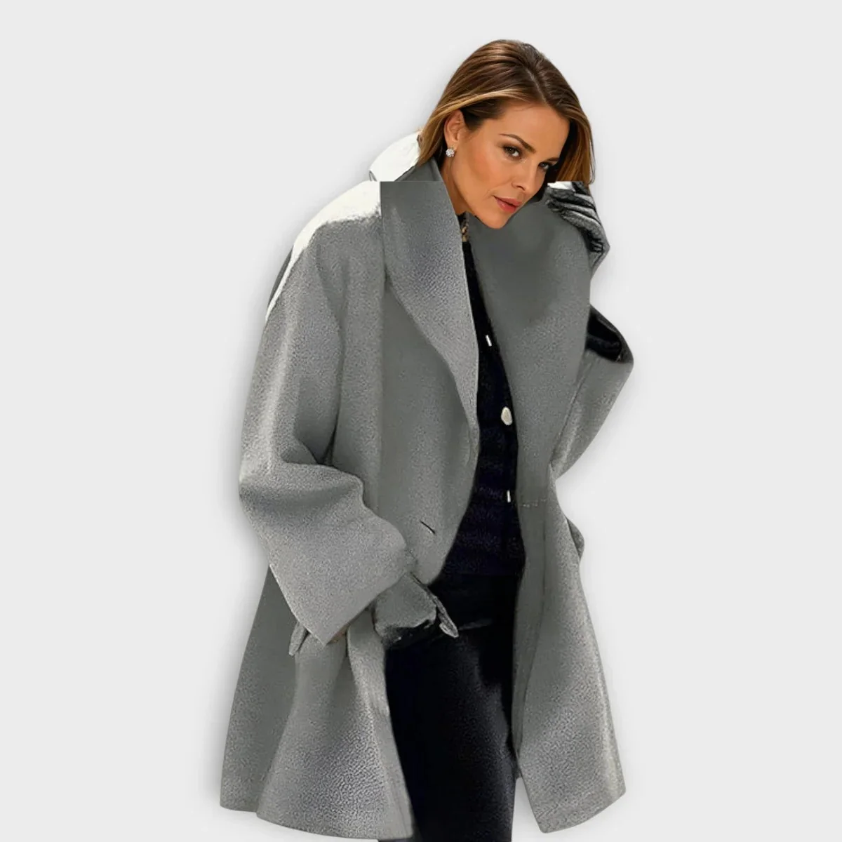 Luxurious Windproof Wool Coat For Women - Image 5
