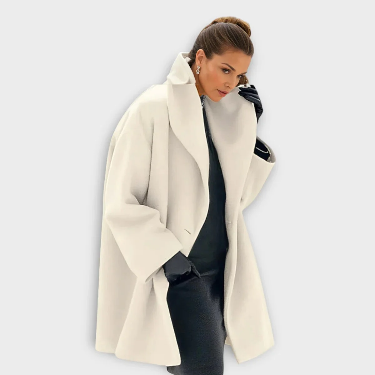 Luxurious Windproof Wool Coat For Women - Image 6