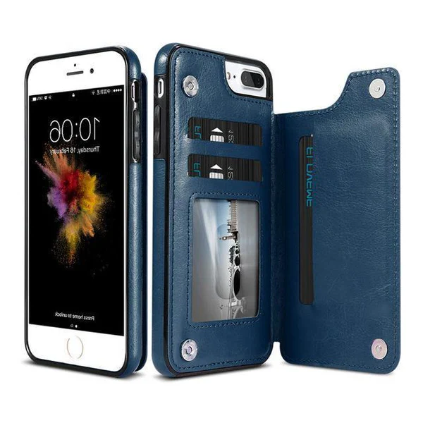 Luxury Leather Wallet Case For iPhone - Image 2