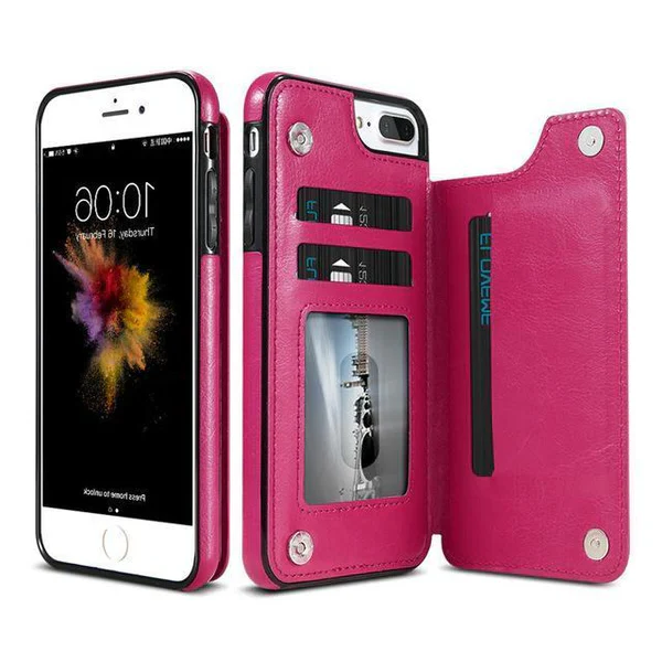 Luxury Leather Wallet Case For iPhone - Image 4