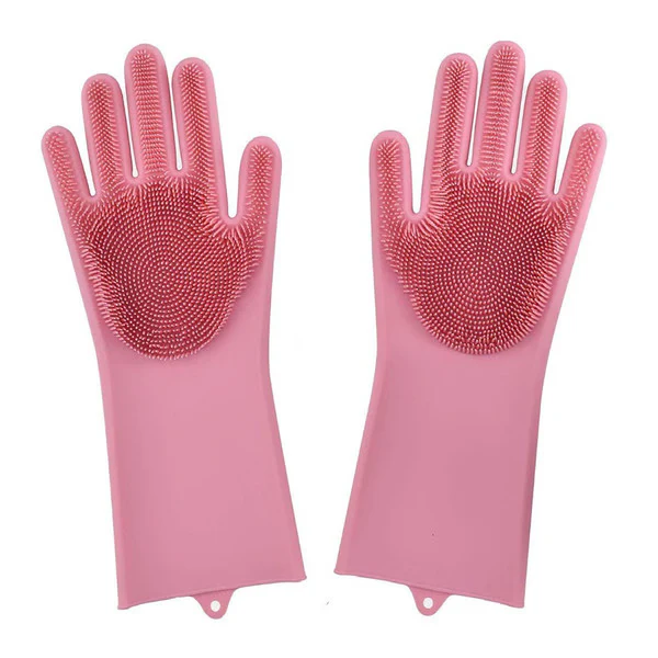 Magic Silicone Dishwashing Gloves - Reusable Cleaning Gloves - Image 2