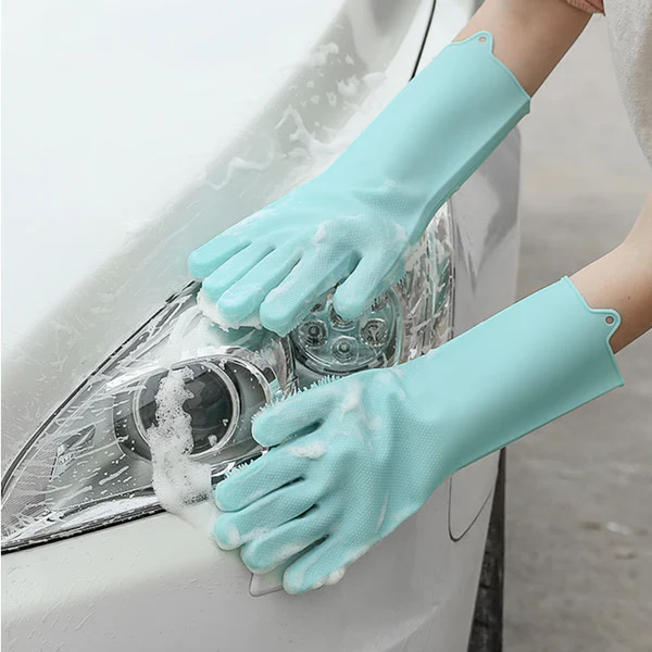 Magic Silicone Dishwashing Gloves - Reusable Cleaning Gloves - Image 6
