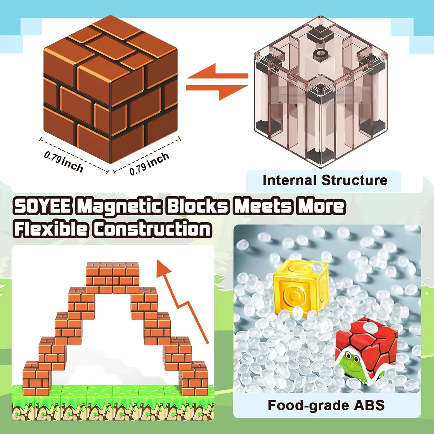 Magnetic Building Blocks | 100-Piece STEM Toy Set - Image 2