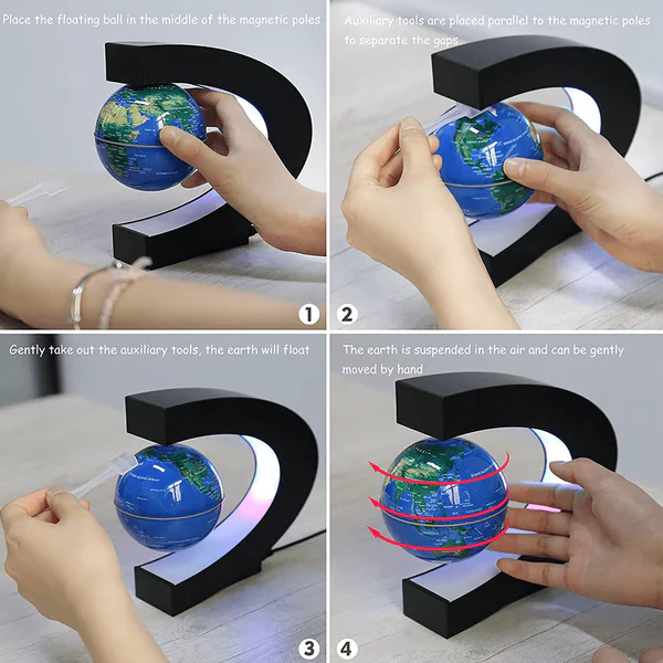 Magnetic Floating Globe With LED Light - Image 4