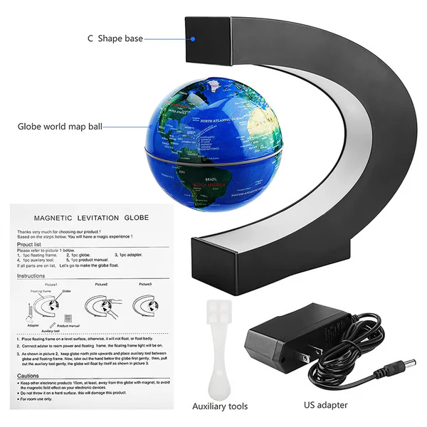 Magnetic Floating Globe With LED Light - Image 5