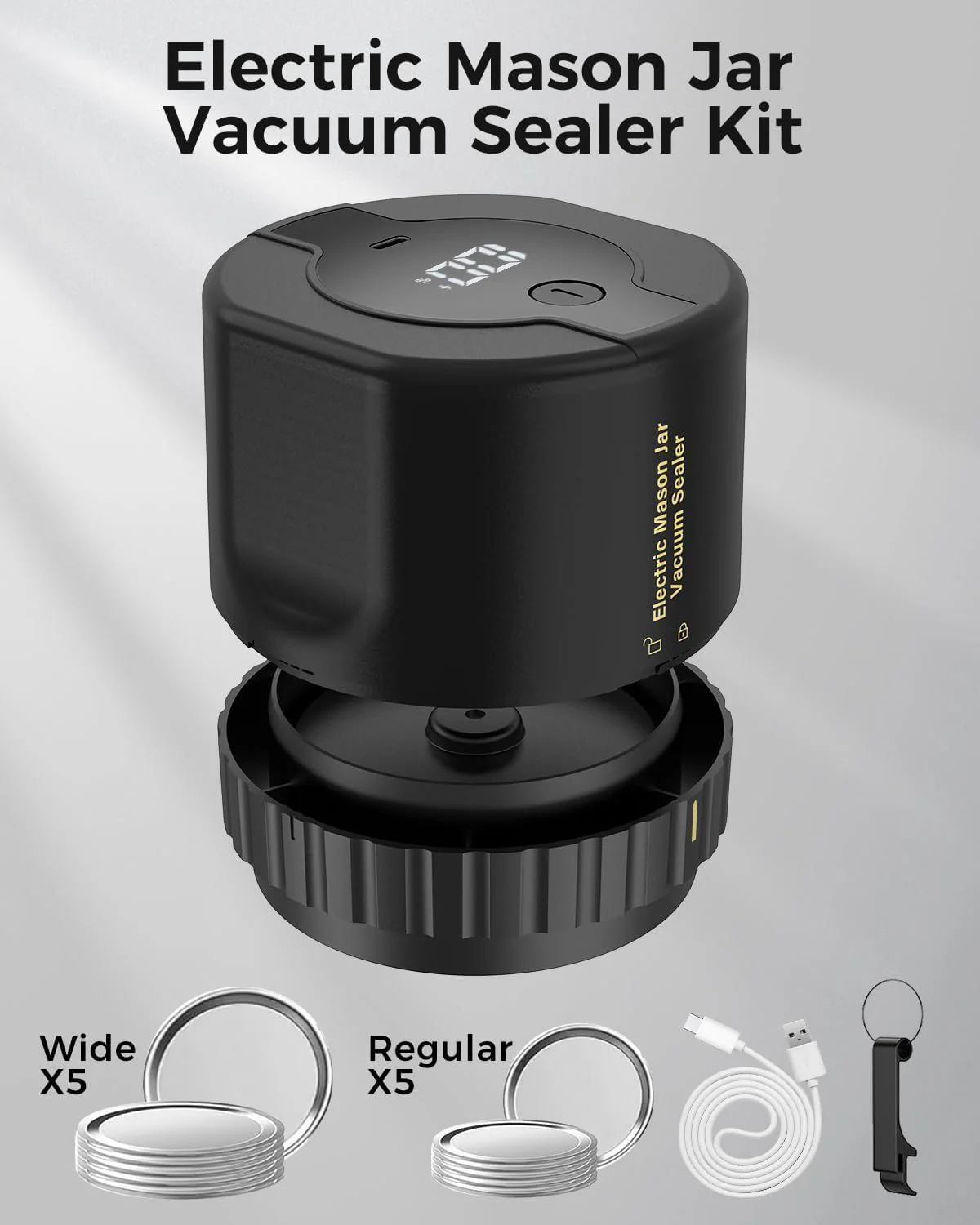 Mason Jar Electric Vacuum Sealer Kit - Image 3