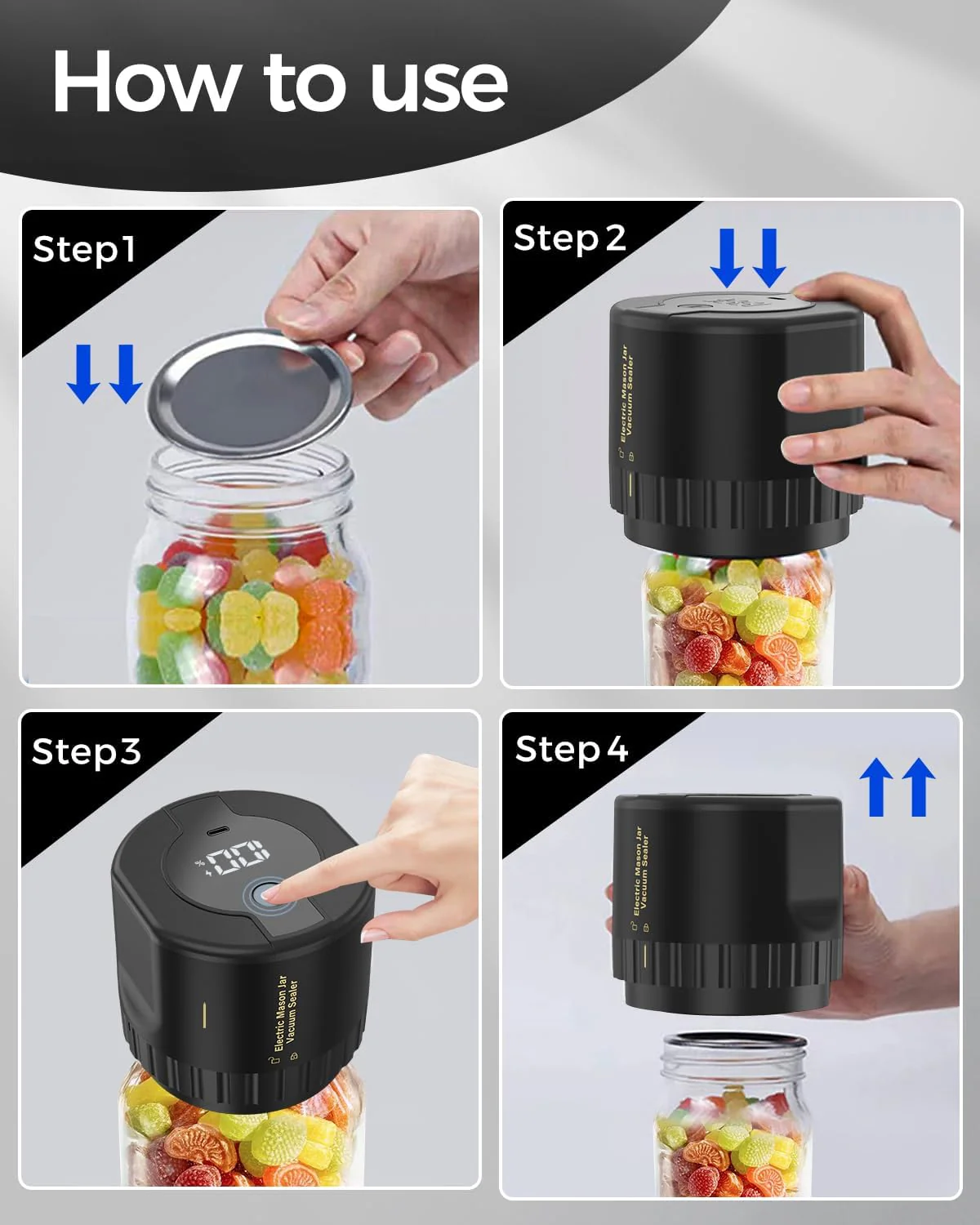 Mason Jar Electric Vacuum Sealer Kit - Image 5