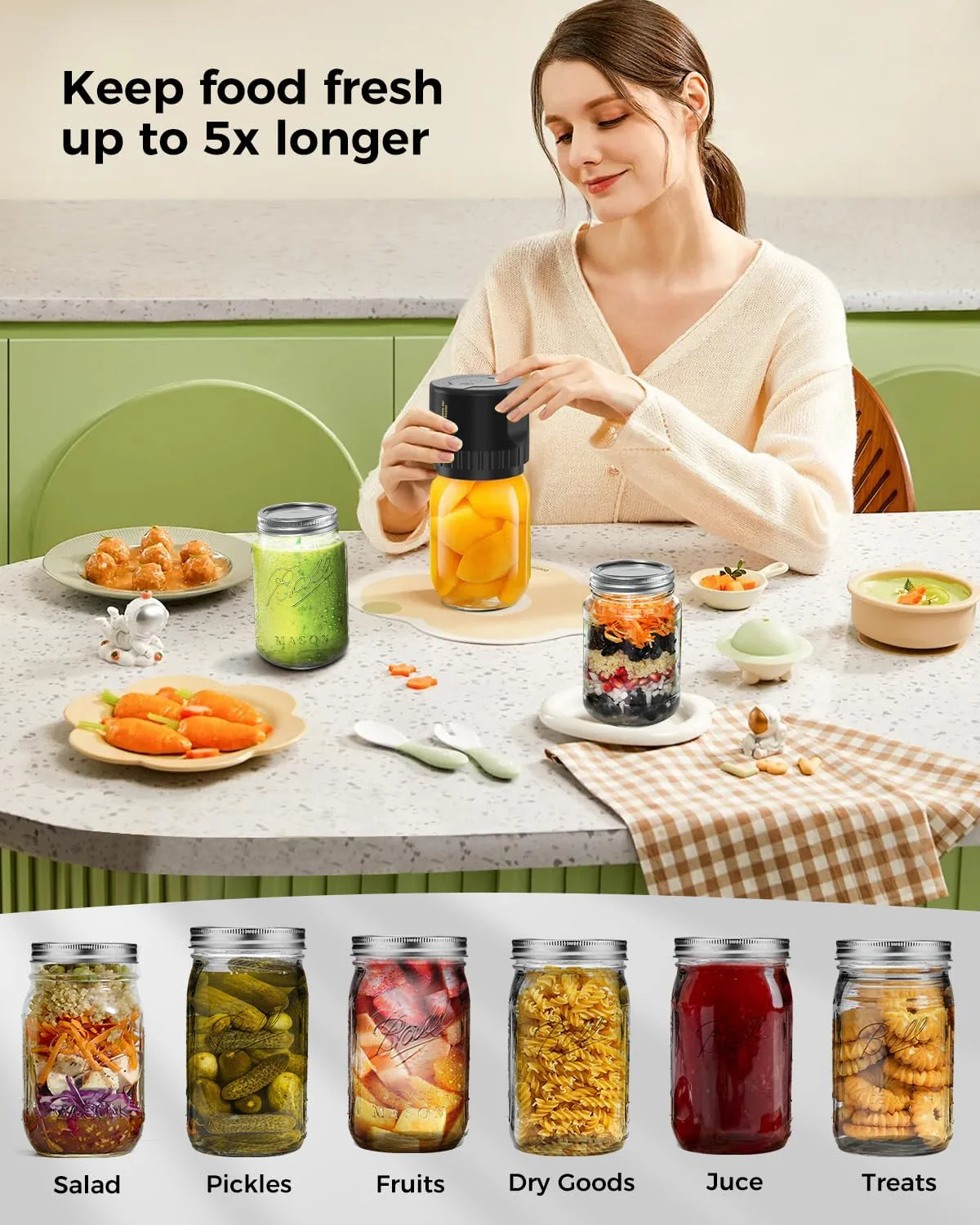 Mason Jar Electric Vacuum Sealer Kit - Image 7