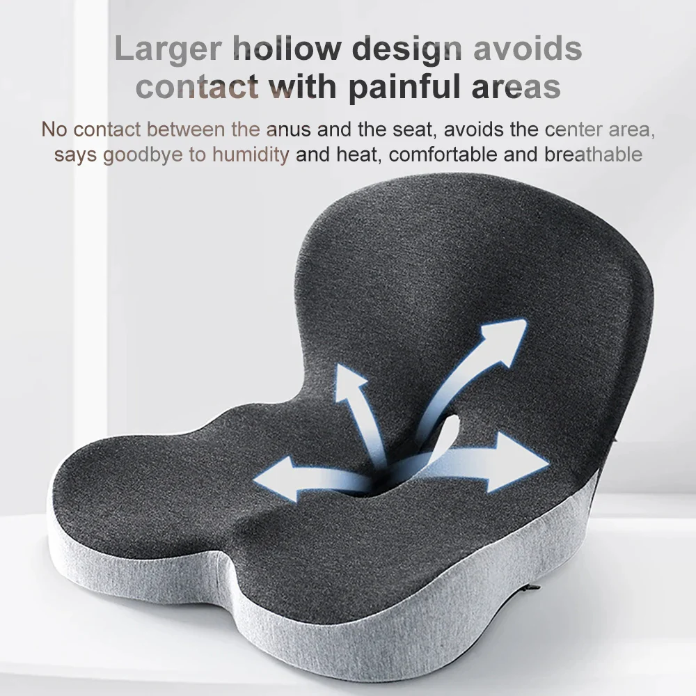 Memory Foam Lumbar Pillow Seat Cushion - Image 4