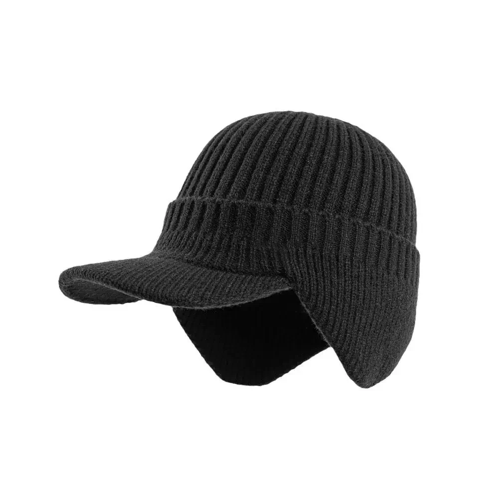 Men Knit Ear Cover Winter Hat - Image 2