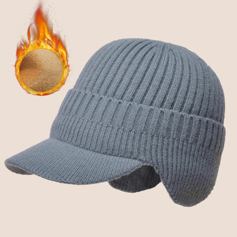 Men Knit Ear Cover Winter Hat - Image 6