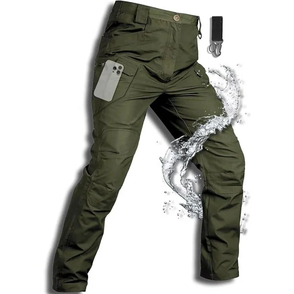 Men’s Waterproof Winter Cargo Trousers - Image 3