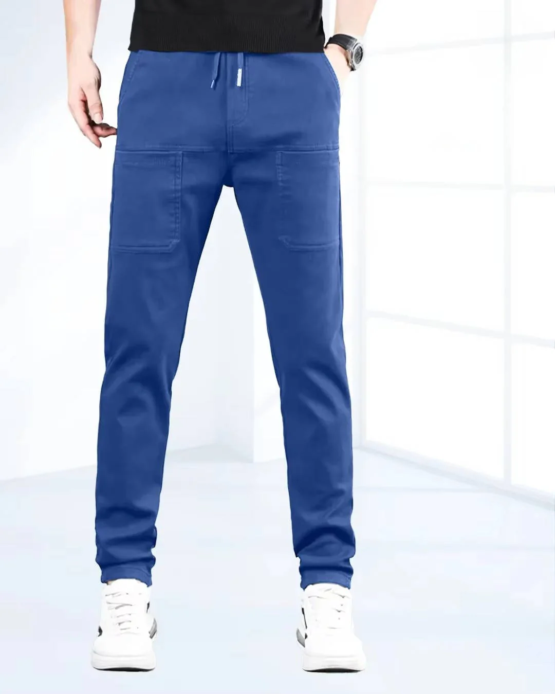Men's High Stretch Cargo Pants with Pockets - Image 5