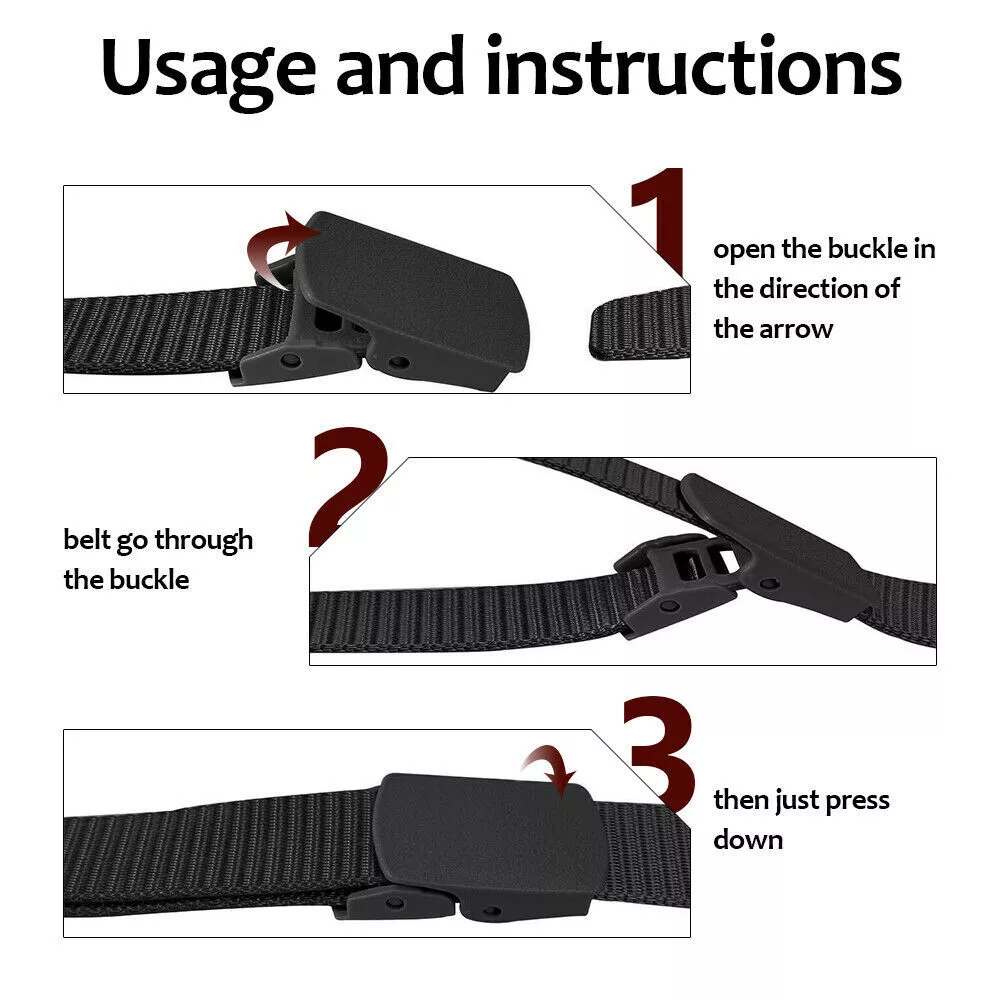Mens Military Nylon Canvas Belts with Breathable Webiing - Image 5