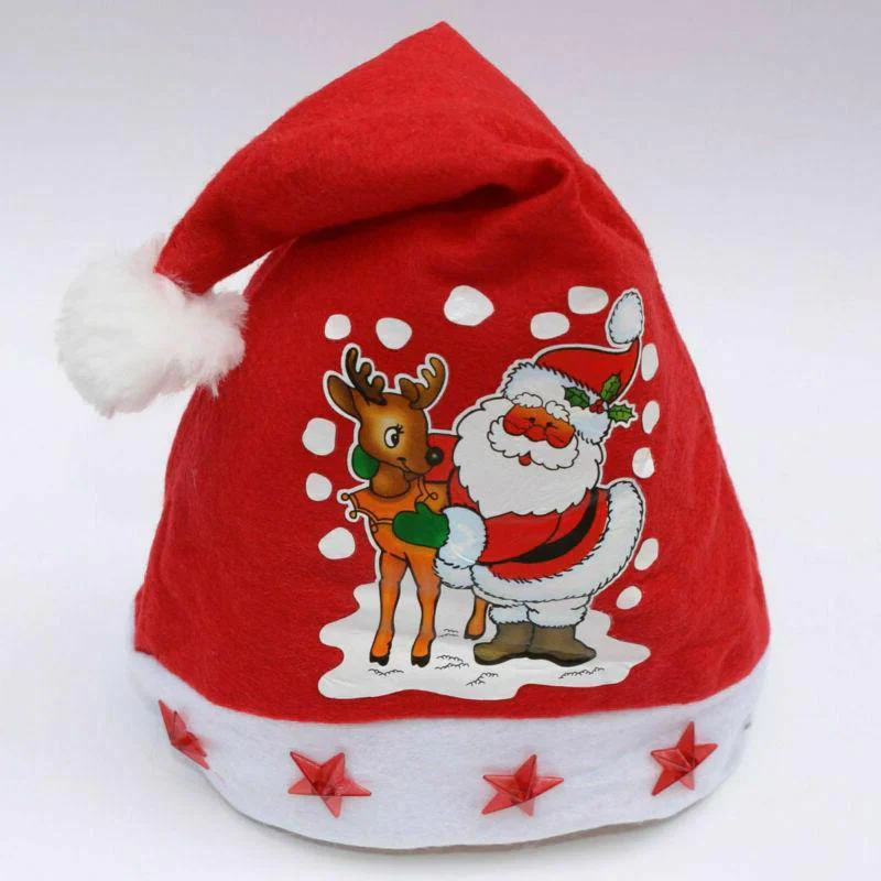 Merry Christmas LED Light Hat Santa Claus - Image 3