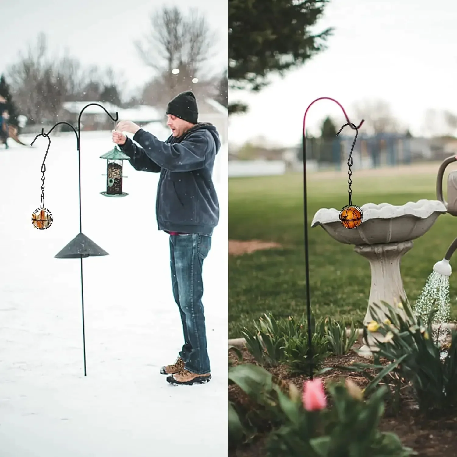 Metal Hanging Bird Feeder Set - Image 4