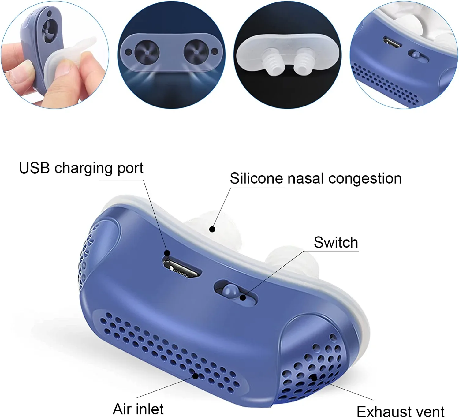 Micro CPAP Sleep Apnea Machine For Travel & Anti Snoring - CPAP Alternative - Image 2