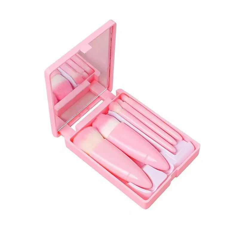Mini Makeup Brush Set with Mirror - Image 7