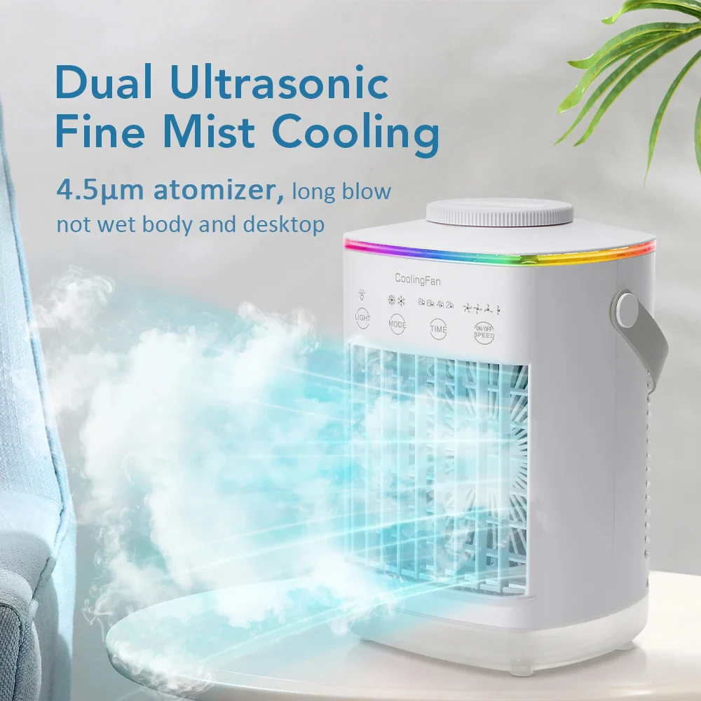 Mini Portable Aircon & Humidifier with LED - Image 3