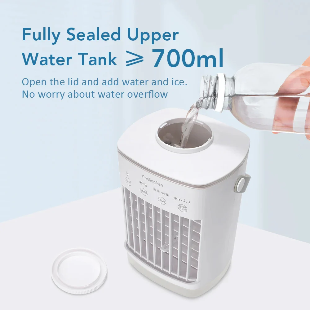 Mini Portable Aircon & Humidifier with LED - Image 4