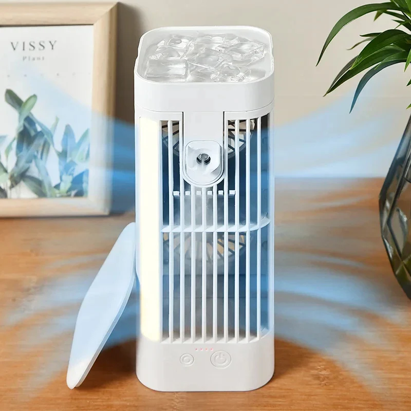 Mini Portable Air Conditioner Desk Fan with Spray Cooling