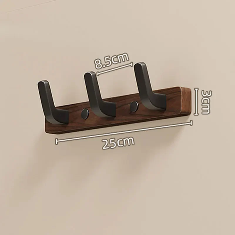Minimalist Wall-Mounted Coat Hook with Wood & Metal Coat Holder - Image 3