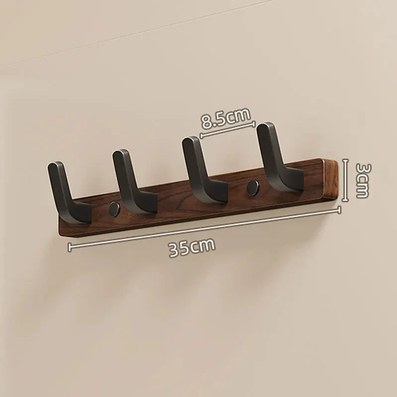 Minimalist Wall-Mounted Coat Hook with Wood & Metal Coat Holder - Image 5
