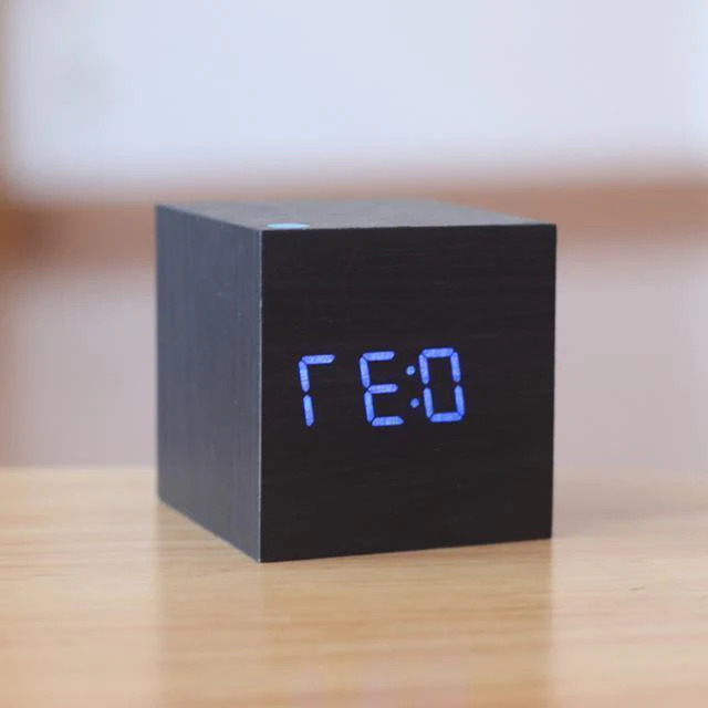 Modern Digital Wood Clock - Image 2