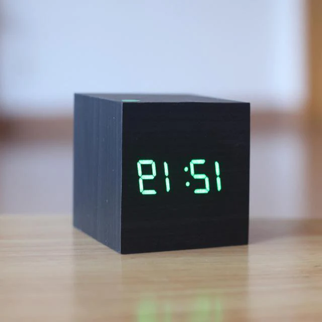 Modern Digital Wood Clock - Image 3