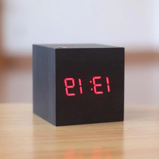 Modern Digital Wood Clock - Image 4