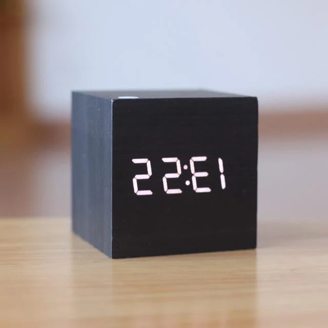 Modern Digital Wood Clock - Image 5