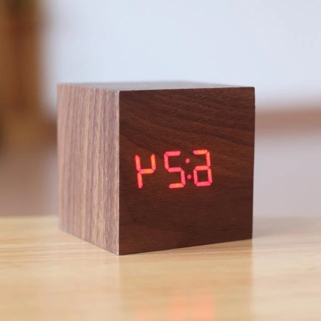 Modern Digital Wood Clock - Image 8