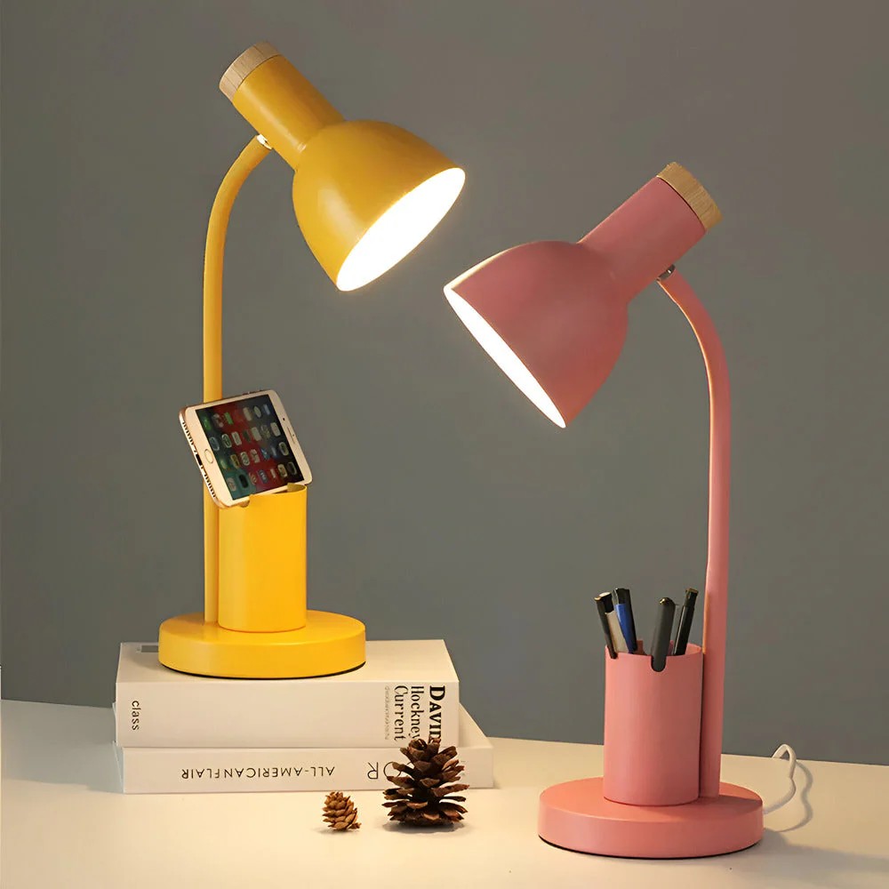 Modern Nordic LED table lamp with stylish pen holder - Image 3
