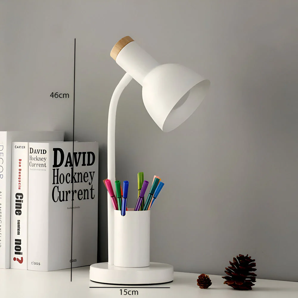 Modern Nordic LED table lamp with stylish pen holder - Image 4
