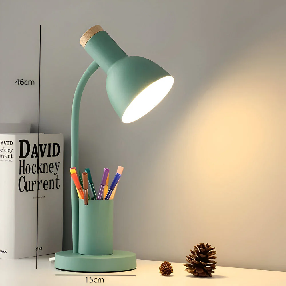 Modern Nordic LED table lamp with stylish pen holder - Image 6