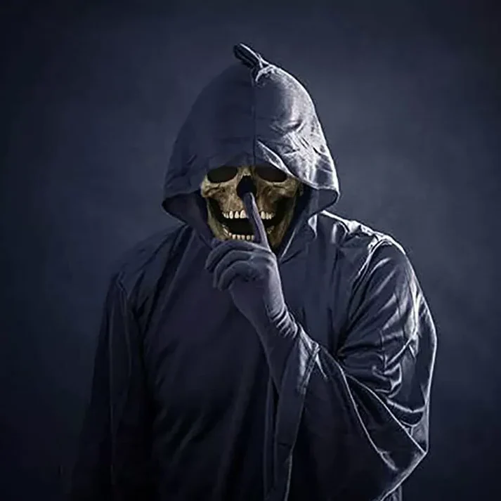 Movable Jaw Realistic Full Head Skull Mask - Human Skeleton Mask for Halloween Party - Image 5