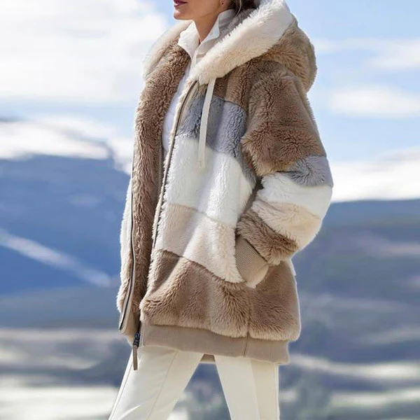 Multicolored Hooded Coat - Image 2