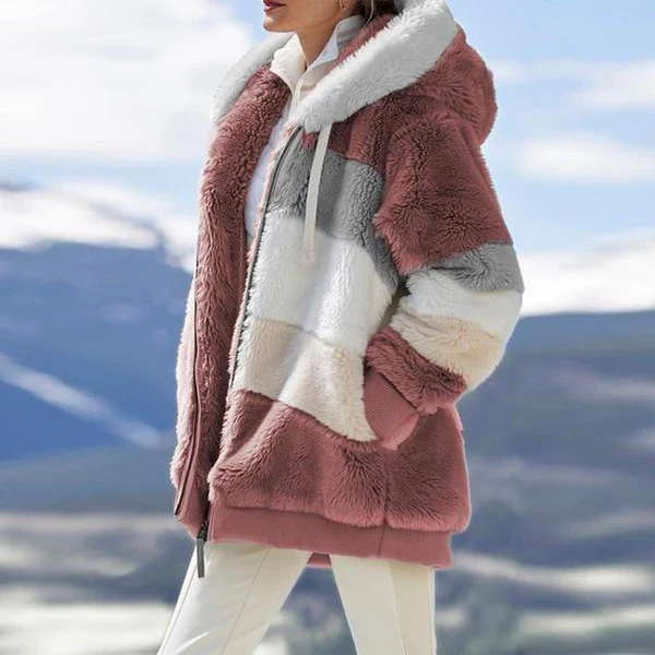 Multicolored Hooded Coat - Image 4