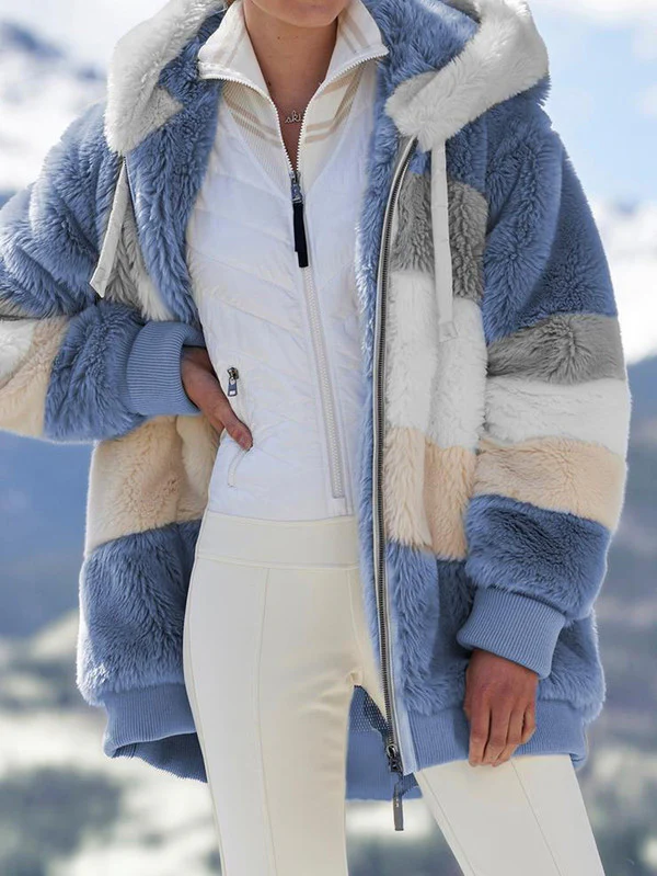 Multicolored Hooded Coat - Image 5